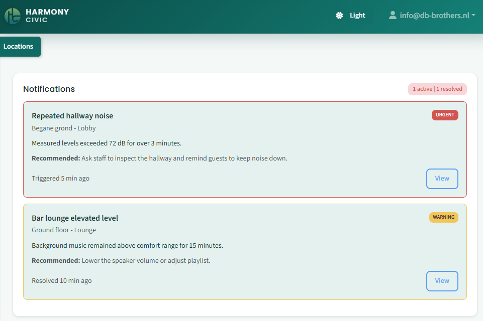 Sound monitoring leisure, hotel, hostel, campside, campground, glamping, holiday parc, reduce complaint sound, live log sound level meter